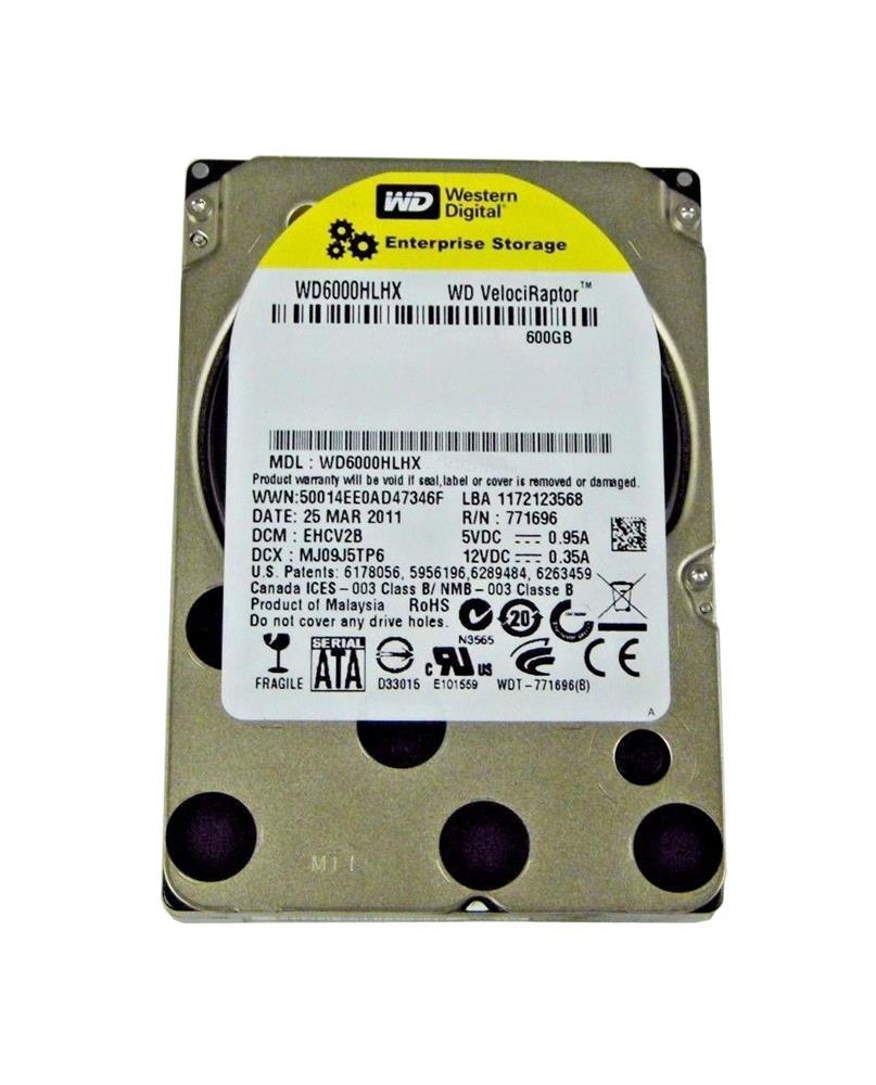 WD6000HLHX-A1 Western Digital VelociRaptor 600GB 10000RPM SATA 6Gbps 32MB Cache 3.5-inch Internal Hard Drive