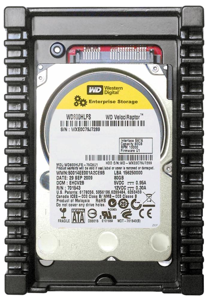 WD800HLFS Western Digital VelociRaptor 80GB 10000RPM SATA 3Gbps 16MB Cache 3.5-inch Internal Hard Drive