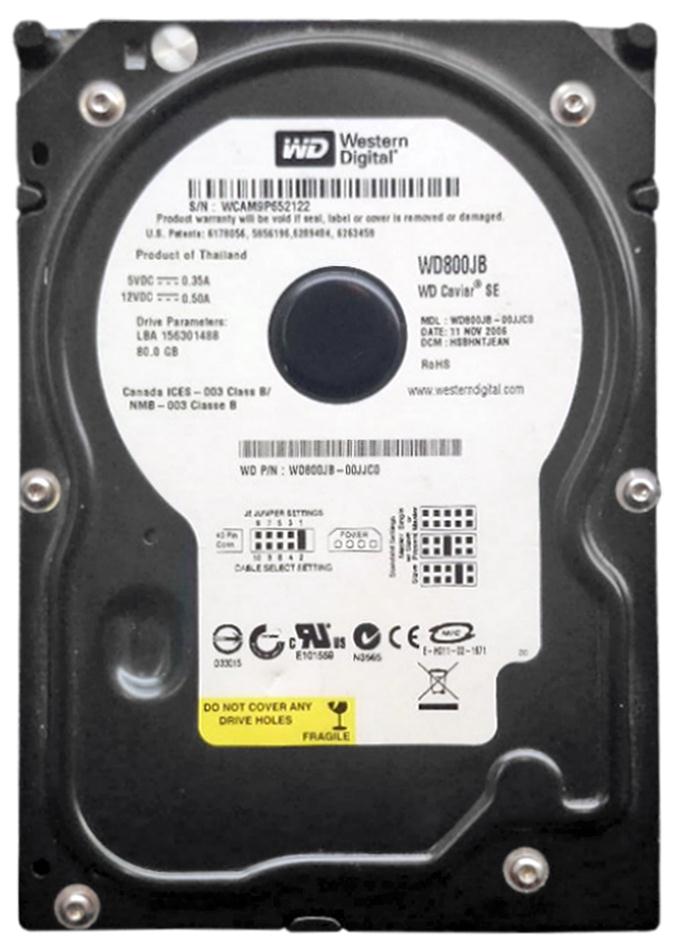 WD800JB-00JJC0 Western Digital Caviar Blue 80GB 7200RPM ATA-100 8MB Cache 3.5-inch Internal Hard Drive