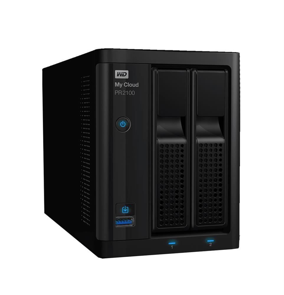 WDBBCL0000NBK Western Digital My Cloud Pro PR2100 Case 2Bay NAS Diskless 1.6GHz QuadCore processor 4GB RAM RAID 0 1 JBOD 2xUSB3.0 External (Refurbished)