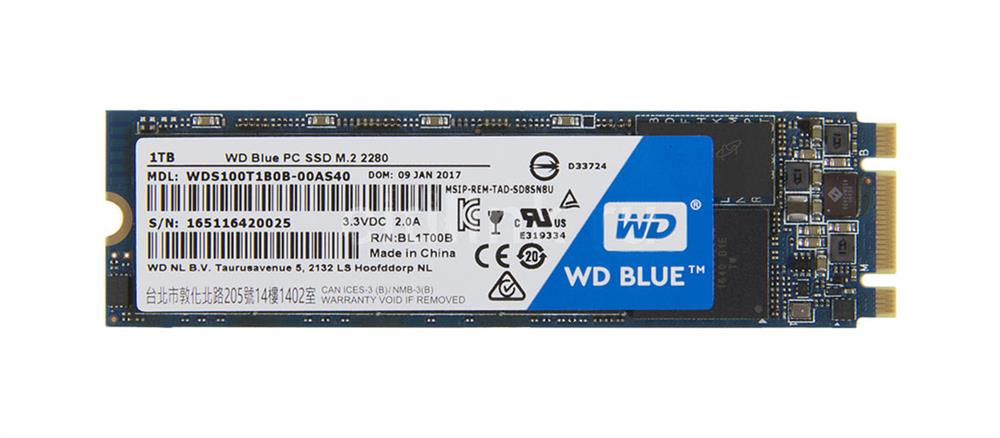 WDS100T1B0B Western Digital Blue 1TB SATA 6Gbps M.2 2280 Internal Solid State Drive (SSD)