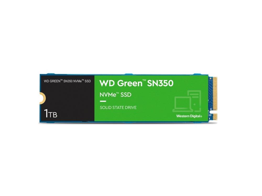 WDS100T3G0C Western Digital Green SN350 Series 1TB QLC PCI Express 3.0 x4 NVMe M.2 2280 Internal Solid State Drive (SSD)