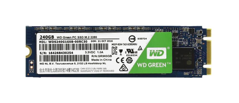 WDS240G1G0B-00RC30 Western Digital Green 240GB TLC SATA 6Gbps M.2 2280 Internal Solid State Drive (SSD)