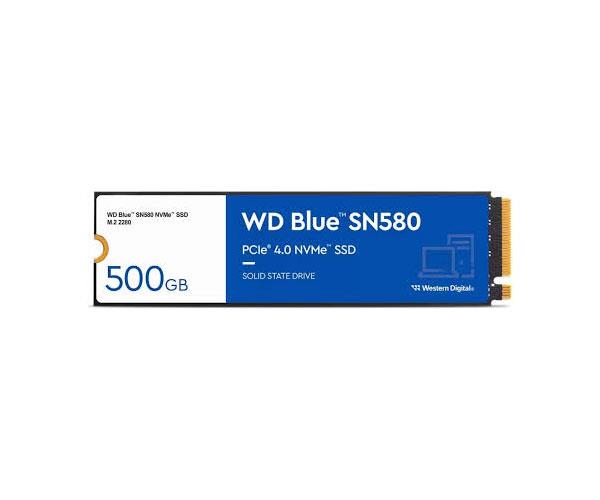 WDS500G3B0E WD Blue SN580 500GB PCI Express NVMe 4.0 x4 M.2 2280 SSD