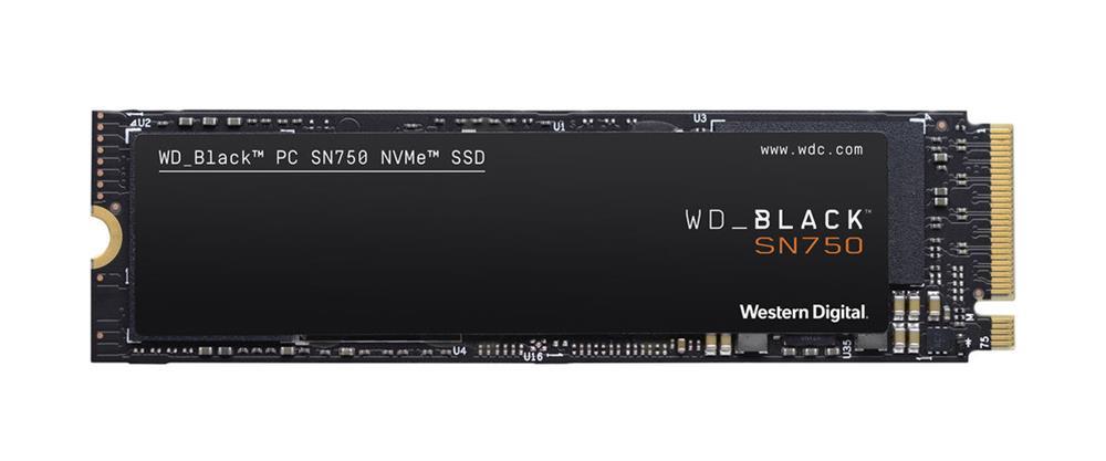 WDS500G3XHC Western Digital Black SN750 500GB TLC PCI Express 3.0 x4 NVMe M.2 2280 Internal Solid State Drive (SSD) with Heatsink