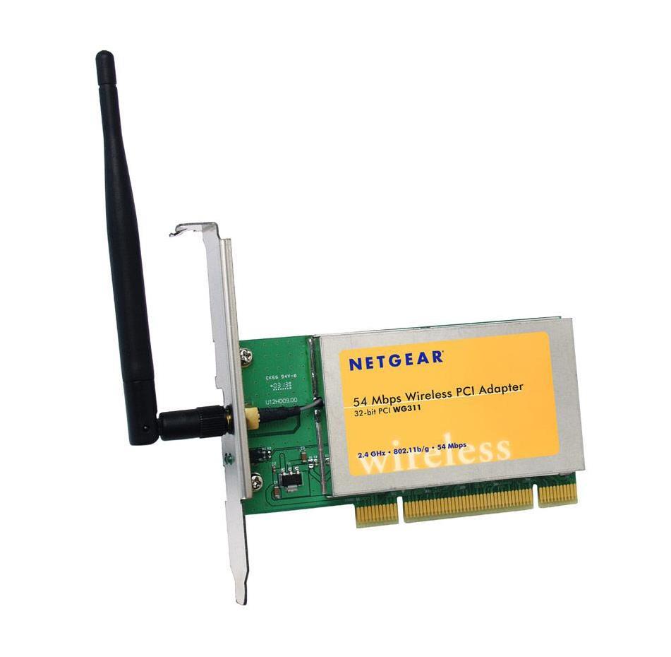 WG311-300PES NetGear 54Mbps Wireless 802.11g PCI Adapter (Refurbished)