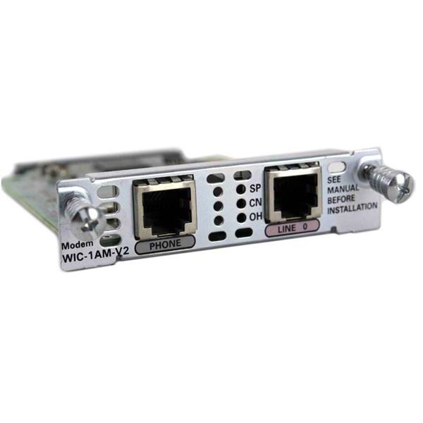 WIC-1AM-V2 Cisco Serial V.92 33.60 Kbps ITU-T V.34bis 1-Port Modem WAN Interface Card