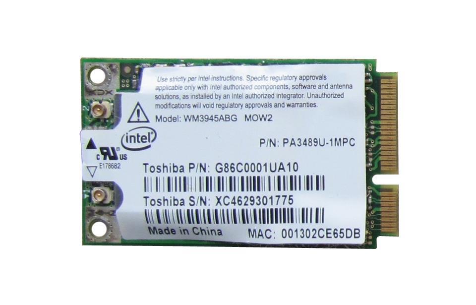 WM3945ABGMOW1 Intel PRO/Wireless 3945ABG 54Mbps IEEE 802.11a/b/g Mini PCI Express Wireless Network Adapter