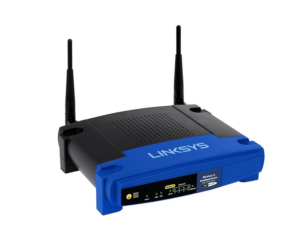 WRT54GL Linksys 802.11b/g up to 54Mbps Wireless-G Broadband Router (Refurbished)