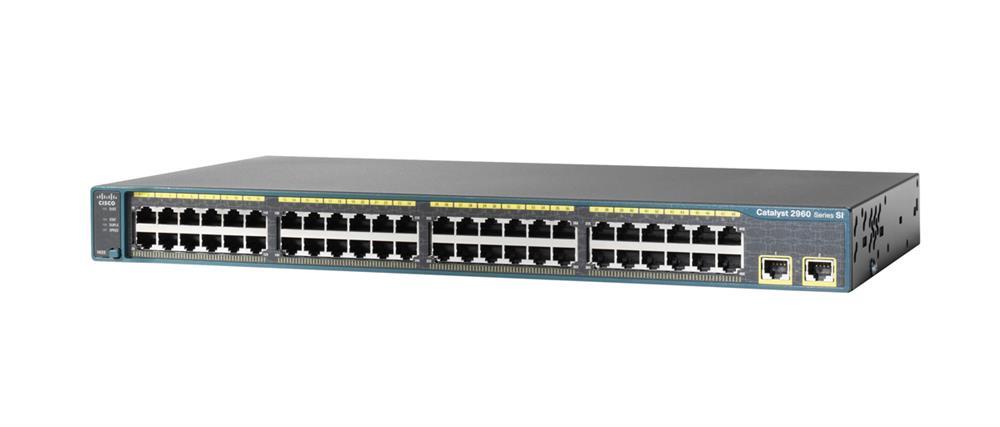 WS-C2960-48TT-S-WS Cisco Catalyst 2960 48-Ports 10/100Mbps 2 x Gigabit Uplink Ethernet Switch (Refurbished)