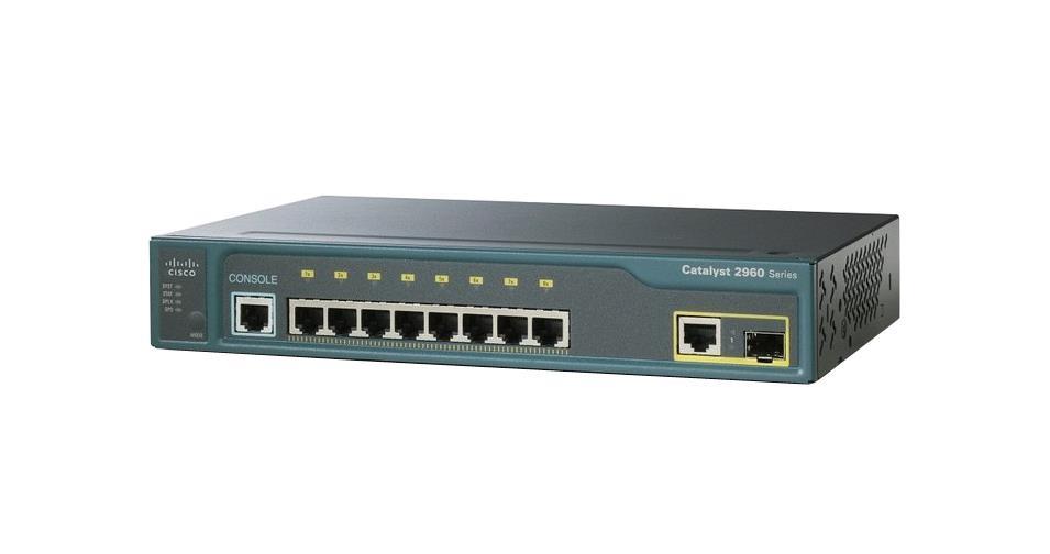 WS-C2960-8TC-L Cisco Catalyst 2960 8-Ports 10Base-T RJ-45 Manageable Layer2 Rack-mountable, Wall Mountable and Desktop Switch with 1x Shared SFP Slot (Refurbished)