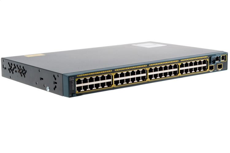 WS-C2960S-48TD-L Cisco Catalyst 2960S-48TD-L 48-Ports 10/100/1000 RJ-45 PoE Manageable Layer2 Rack-mountable 1U and Stackable Gigabit Switch with 2x 10 Gigabit SFP+ Ports (Refurbished)