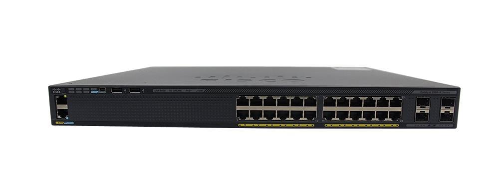 WS-C2960X24TS-L-RF Cisco Catalyst 2960X-24TS-L 24-Ports 10/100/1000Base-T RJ-45 Manageable Layer2 Rack-mountable 1U and Desktop Switch with 4x SFP Expansion Slots (Refurbished)