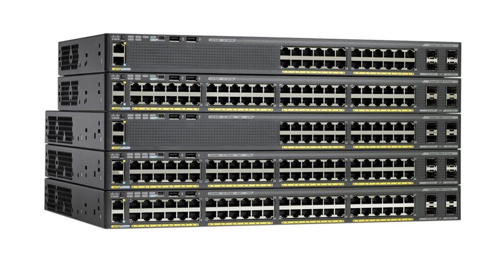 WS-C2960XR-24PD-I Cisco Catalyst 2960-XR Series 24-Ports Gigabit PoE Managed Switch with 370W and 2x 10Gbps SFP+ Ports (Refurbished)