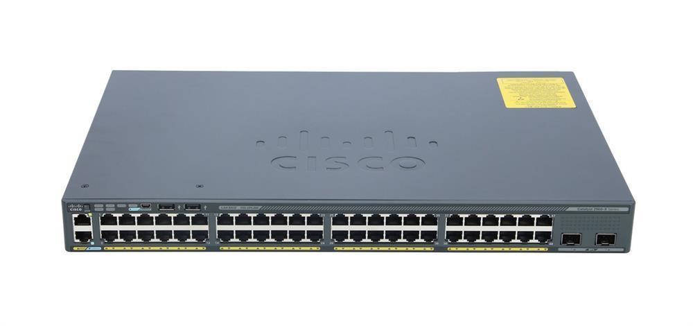 WS-C2960XR-48LPD-I Cisco Catalyst 2960-XR Series 10/100/1000Base-T 48x Gigabit Ethernet Expansion Slot Switch with 2x SFP+ Uplink Ports (Refurbished)