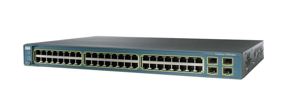 WS-C3560-48PS-E Cisco Catalyst 3560 48-Ports Ethernet 10/100 4-Ports SFP-based Gigabit Ethernet Switch (Refurbished)