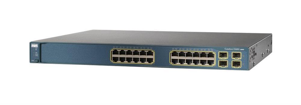 WS-C3560G-24PSE-RF Cisco Catalyst 3560 24-Ports 10/100/1000 PoE with 4 SFP and Enhanced Multilayer Software Image (Refurbished)