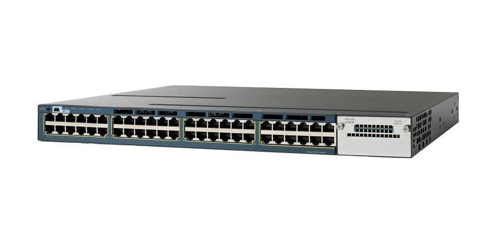 WS-C3560X-48P-SOB Cisco Catalyst 3560x 48-Ports 10/100/1000Base-T RJ-45 PoE+ USB Manageable Layer2 Rack-mountable 1U Switch with 1x Network Interface Module (NIM) (Refurbished)