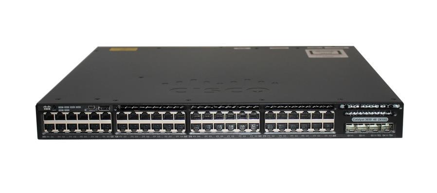 WS-C3650-48TQ-L Cisco Catalyst 3650 Series 48-Ports 10/100/1000Base-T RJ-45 Manageable Layer4 Rack-mountable 1U Stackable Switch with 4x SFP Ports (Refurbished)