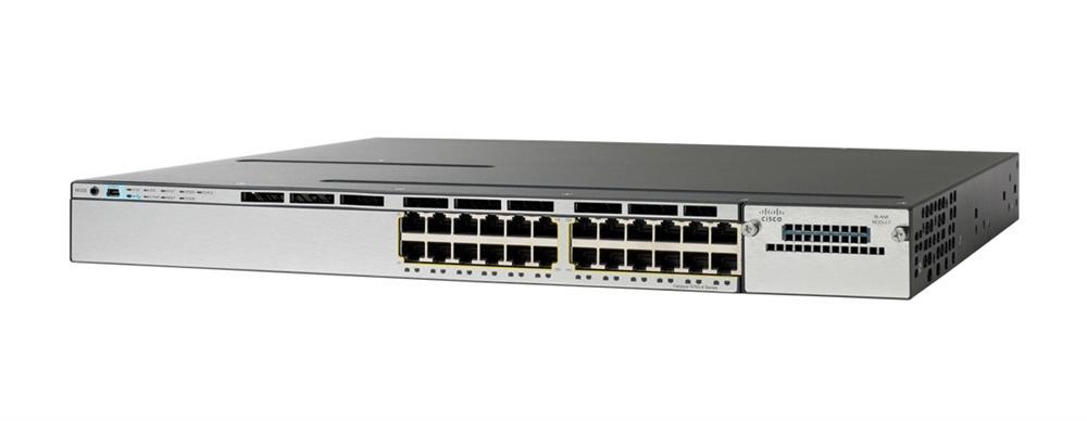 WS-C3750X-24T-L Cisco Catalyst 3750X-24T-L 24-Ports 10/100/1000Base-T RJ-45 USB Manageable Layer3 Rack-mountable 1U Desktop Stackable Ethernet Switch (Refurbished)