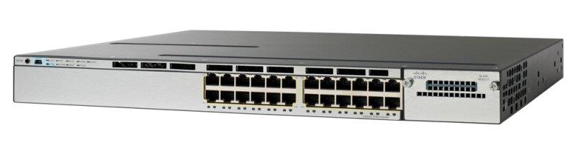 WS-C3750X-24T-S Cisco Catalyst 3750X-24T-S 24-Ports 10/100/1000Base-T RJ-45 USB Manageable Layer3 Rack-mountable 1U Desktop Stackable Ethernet Switch (Refurbished)