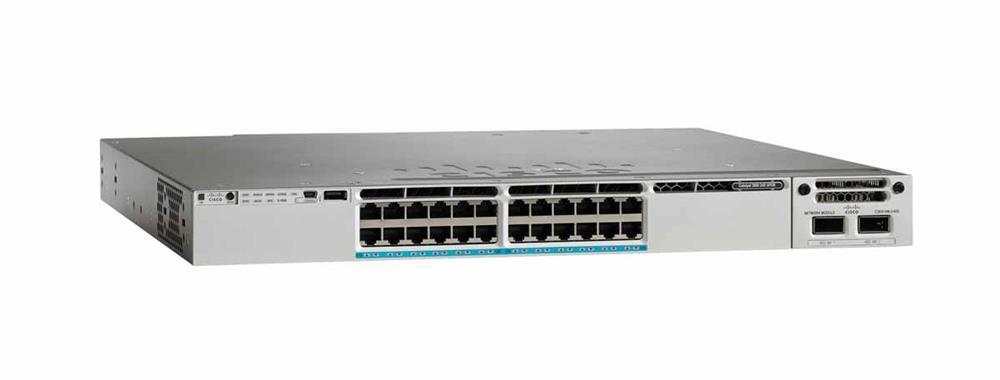 WS-C3850-24UW-S Cisco Catalyst 3850-24U 24-Ports 10/100/1000Base-T RJ-45 UPoE Managebale Layer3 Rack-mountable 1U Stackable Switch (Refurbished)