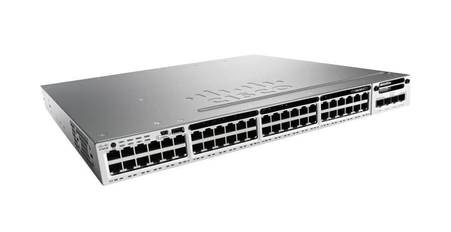WS-C3850-48P-L-RF Cisco Catalyst 3850 48-Ports 10/100/1000Base-T RJ-45 PoE+ Manageable Layer2 Rack-mountable 1U and Desktop Stackable Switch (Refurbished)