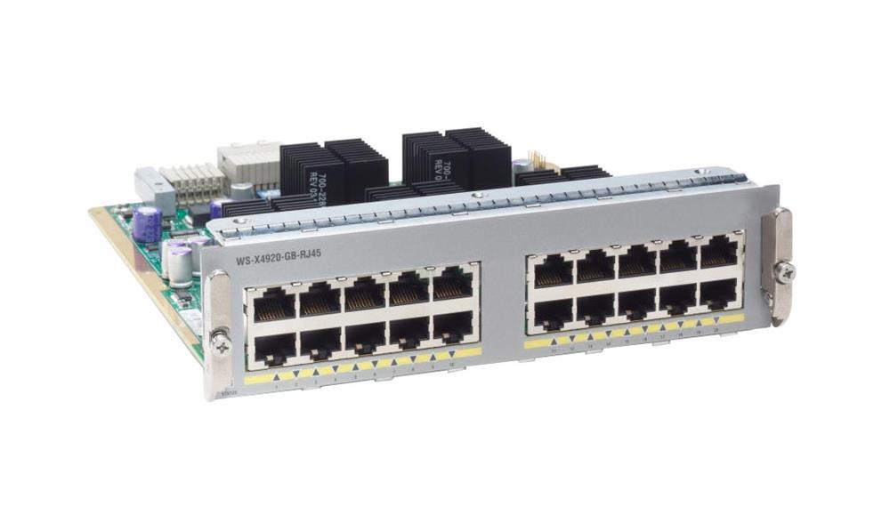 WS-X4920-GB-RJ45= Cisco 20-Ports 10/100/1000Base-T LAN Switching Module (Refurbished)