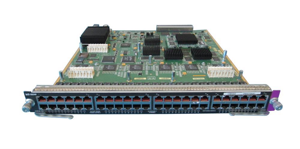 WS-X6348-RJ45V-06 Cisco 48-Ports 10/100Mbps RJ-45 Switching Module with In-Line Power for Catalyst 6000 and 6500 (Refurbished)