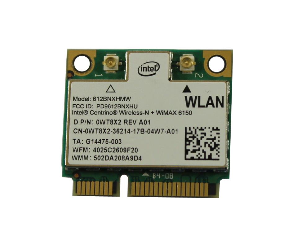 WT8X2 Dell 270Mbps 2.4GHz IEEE 802.11 b/g/n Mini PCI Express Wireless-N Wireless G Network Card for Vostro 3550