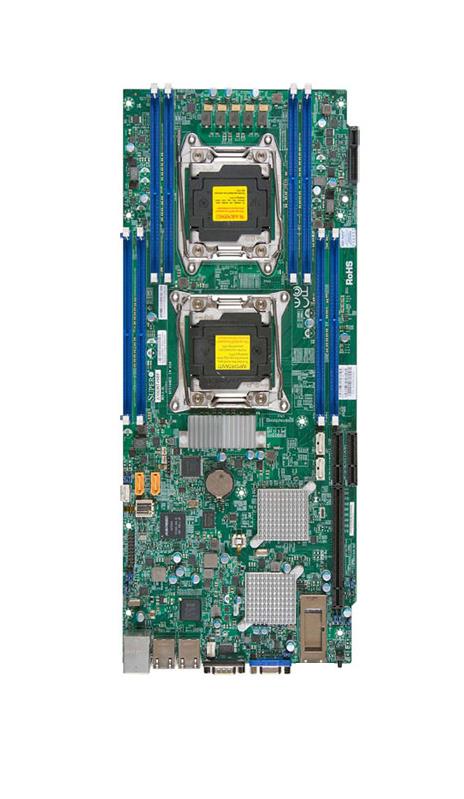 X10DRT-H SuperMicro Dual Socket LGA 2011 Intel C612 Chipset Intel Xeon E5-2600 v4/v3 Processors Support DDR4 8x DIMM 8x SATA3 6.0Gb/s Proprietary Twin Server Motherboard (Refurbished)