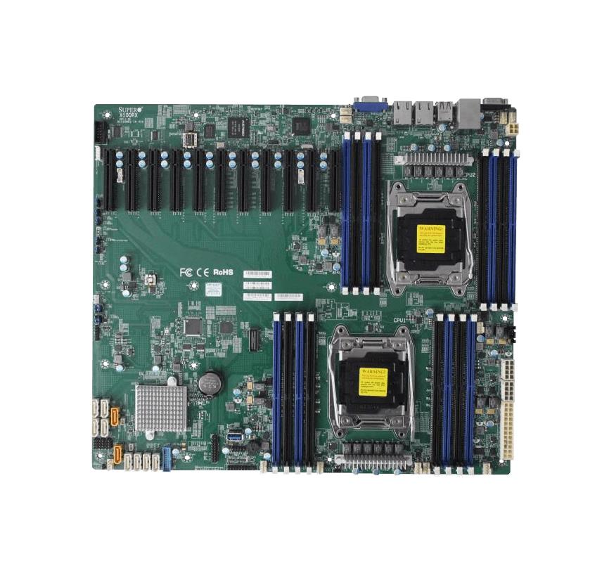 X10DRX SuperMicro Dual Socket LGA 2011 Intel C612 Chipset Xeon E5-2600 v4/v3 Processors Support DDR4 16x DIMM 10x SATA3 6.0Gb/s Proprietary Server Motherboard (Refurbished)