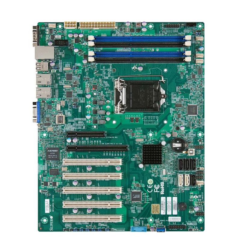 X10SLA-F-B SuperMicro X10SLA-F Socket LGA 1150 Intel C222 Chipset Intel Xeon E3-1200 v3/v4 4th Generation Core i3/ Pentium / Celeron Processors Support DDR3 4x DIMM 2x SATA 6.0Gb/s ATX Server Motherboard (Refurbished)