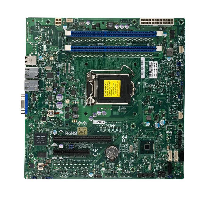 X10SLL-S-O SuperMicro X10SLL-S Socket LGA 1150 Intel C222 Express Chipset Xeon E3-1200 v3/ 4th Gen Core i3/ Pentium/ Celeron Processors Support DDR3 2x DIMM 2x SATA3 6.0Gb/s Micro-ATX Server Motherboard (Refurbished)