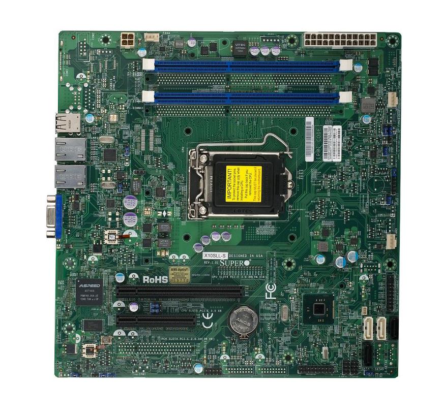 X10SLLSB SuperMicro Socket-LGA1150 Chipset Intel C222 Express PCH 2 x DDR3 4 x SATA 2 x PCI Express 4 x USB Micro-ATX Server Motherboard (Refurbished)