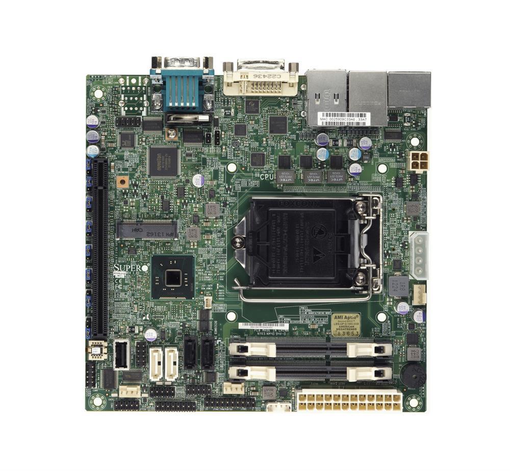 X10SLV-Q SuperMicro Socket LGA 1150 Intel Q87 Express Chipset 4th Generation Core i7 / i5 / i3 / Pentium / Celeron Processors Support DDR3 2x DIMM 4x SATA3 6.0Gb/s Mini-ITX Motherboard (Refurbished)