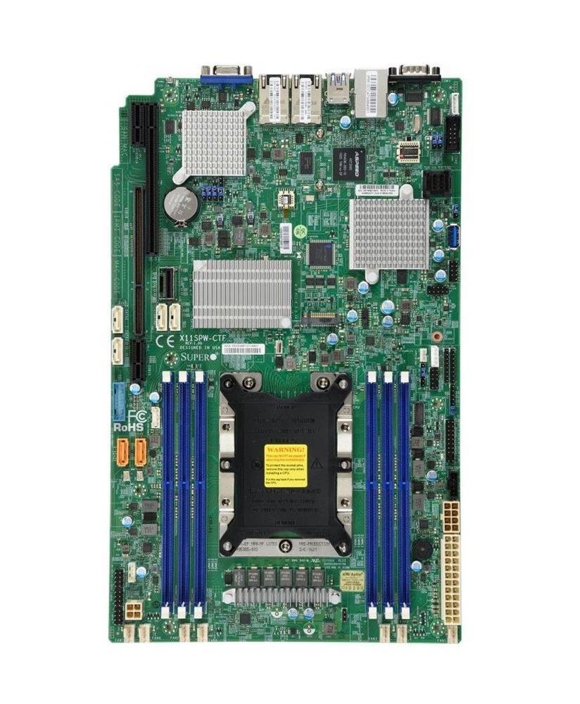 X11SPW-CTF SuperMicro Socket LGA 3647 Intel C622 Chipset Intel Xeon Scalable Processors Support DDR4 4x DIMM 10x SATA3 6.0Gb/s Proprietary WIO Server Motherboard (Refurbished)