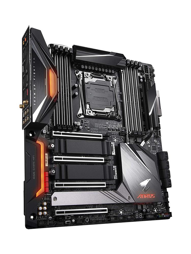 X299X AORUS MASTER rev. 1.x Gigabyte Socket LGA 2066 Intel X299 Express Chipset Core i9 X Series Processors Support DDR4 8x DIMM 8x SATA 6.0Gb/s ATX Motherboard Refurbished (Refurbished)