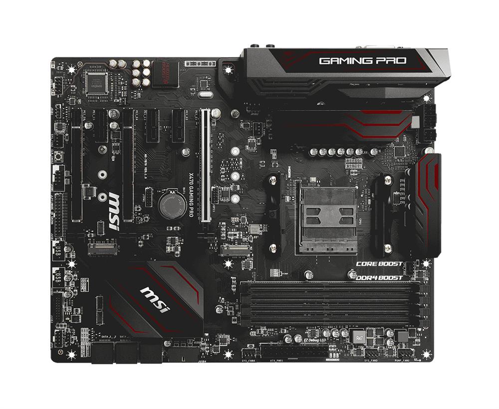 X470 GAMING PRO MSI Socket AM4 AMD X470 Chipset AMD Ryzen A-Series/ AMD Athlon Processors Support DDR4 4x DIMM 6x SATA3 6.0Gb/s ATX Motherboard (Refurbished)