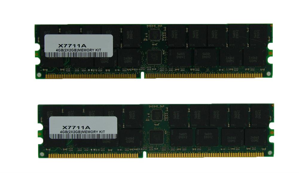 X7711A Sun 4GB Kit (2 X 2GB) PC2700 DDR-333MHz Registered ECC CL2.5 184-Pin DIMM 2.5V Memory