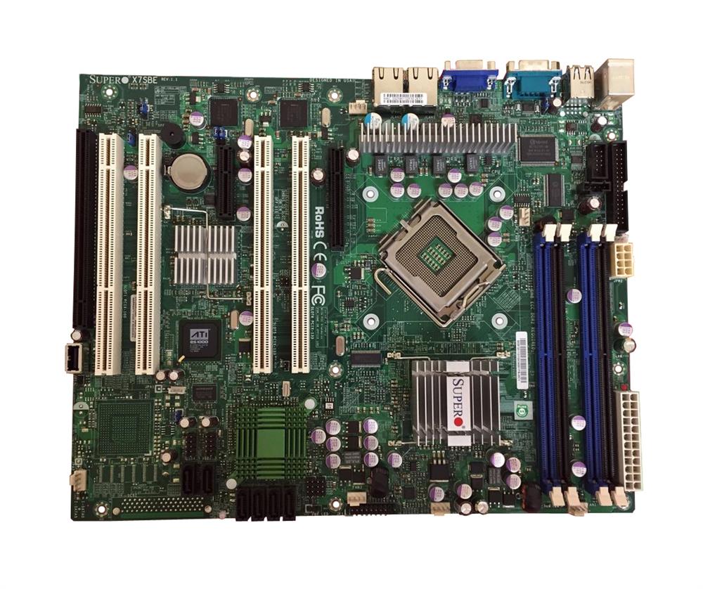 X7SBE SuperMicro Socket LGA 775 Intel 3210 + ICH9R Chipset Xeon 3000/ Core 2 Duo/Quad Series Processors Support DDR2 4x DIMM 6x SATA 3.0Gb/s ATX Server Motherboard (Refurbished)