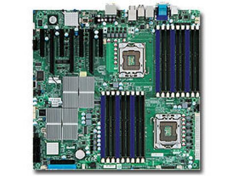 X8DAH+-F-O SuperMicro X8DAH+-F Dual Socket LGA 1366 Intel 5520 Chipset Intel Xeon 5600/5500 Series Processors Support DDR3 18x DIMM 6x SATA2 3.0Gb/s Enhanced Extended ATX Server Motherboard (Refurbished)