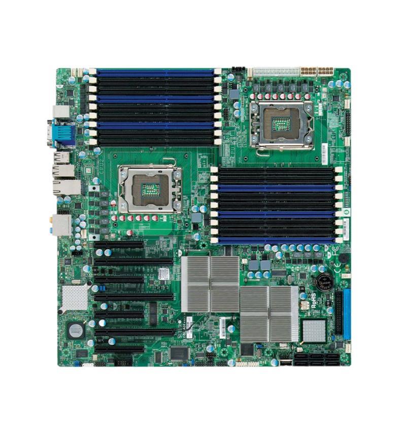 X8DAH+-F SuperMicro Dual Socket LGA 1366 Intel 5520 Chipset Intel Xeon 5600/5500 Series Processors Support DDR3 18x DIMM 6x SATA2 3.0Gb/s Enhanced Extended ATX Server Motherboard (Refurbished)