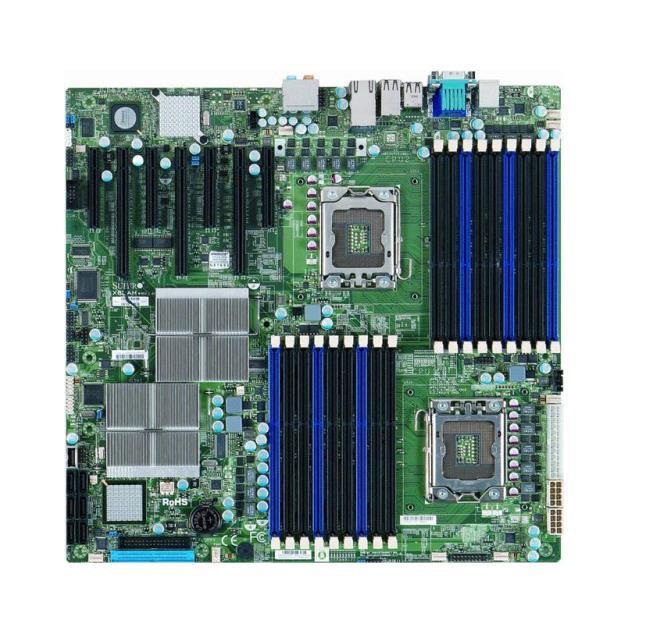X8DAH+F-TD1 SuperMicro X8DAH+-F Dual Socket LGA 1366 Intel 5520 Chipset Intel Xeon 5600/5500 Series Processors Support DDR3 18x DIMM 6x SATA2 3.0Gb/s Enhanced Extended ATX Server Motherboard (Refurbished)