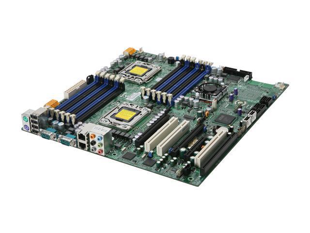 X8DAI SuperMicro Dual Socket LGA 1366 Intel 5520 Chipset Intel 5600/5500 Series Processors Support DDR3 12x DIMM 6x SATA2 3.0GB/s Extended-ATX Server Motherboard (Refurbished)