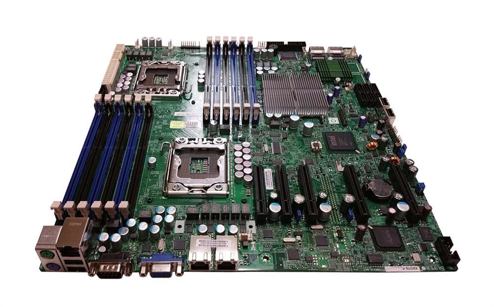 X8DT6-F-B SuperMicro X8DT6-F Dual Socket LGA 1366 Intel 5520 Chipset Intel Xeon 5600/5500 Series Processors Support DDR3 12x DIMM 6x SATA2 3.0Gb/s Extended-ATX Server Motherboard (Refurbished)