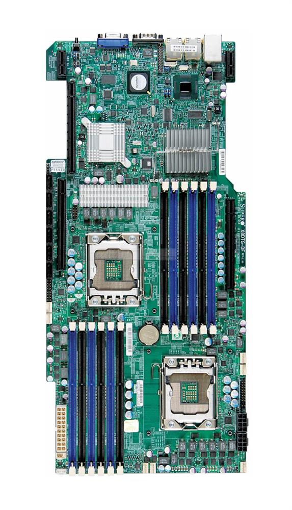 X8DTG-DF SuperMicro Dual Socket LGA 1366 Intel 5520 Chipset Intel 5600/5500 Series Processors Support DDR3 12x DIMM 6x SATA3 6.0Gb/s Proprietary Server Motherboard (Refurbished)