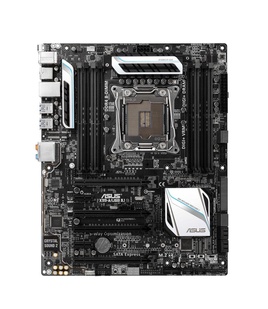 X99AUSB31 ASUS X99-A/USB 3.1 Socket LGA 2011-v3 Intel X99 Chipset Core i7 Processors Support DDR4 8x DIMM 8x SATA 6.0Gb/s ATX Motherboard (Refurbished)