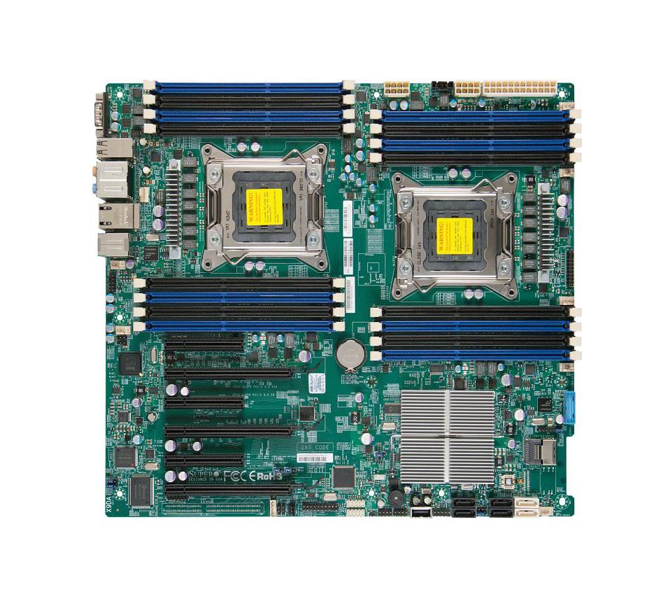X9DAI-O SuperMicro X9DAi Dual Socket LGA 2011 Intel C602 Chipset Xeon E5-26200/ E5-2600 v2 Processors Support DDR3 16x DIMM 2x SATA 3.0Gb/s E-ATX Server Motherboard (Refurbished)