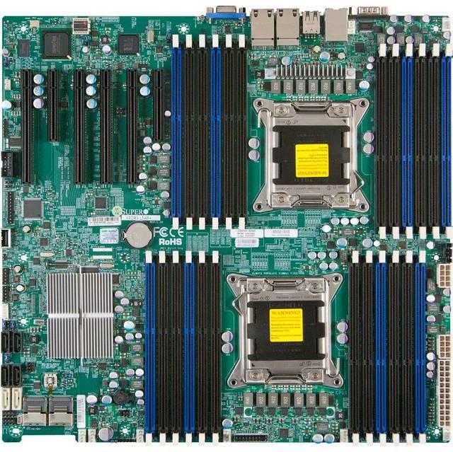 X9DR3-LN4F+-B SuperMicro X9DR3-LN4F+ Dual Socket LGA 2011 Intel C606 Chipset Xeon Processors Support DDR3 24x DIMM 4x SATA2 3.0Gb/s Extended-ATX Server Motherboard (Refurbished)